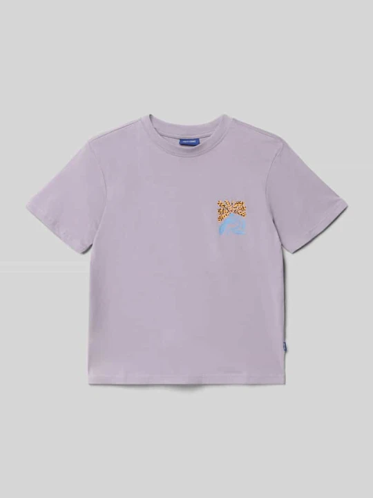 Zdjęcie produktu T-shirt o kroju relaxed fit z czystej bawełny model 'MEMPHIS' Only & Sons Lawendowy