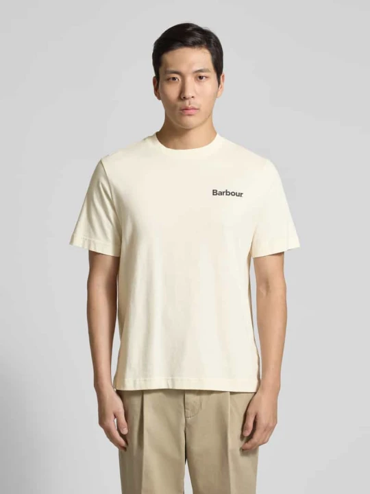 Zdjęcie produktu T-shirt o kroju relaxed fit z czystej bawełny Model 'Packling' Barbour Złamany biały