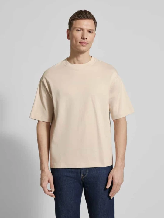 Zdjęcie produktu T-shirt o kroju relaxed fit z czystej bawełny Model 'RELEXASPEN' Selected Homme Ziemisty brązowy