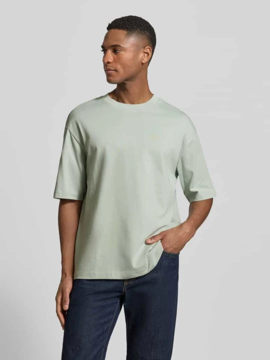 Zdjęcie produktu T-shirt o kroju relaxed fit z czystej bawełny Model 'RELEXASPEN' Selected Homme Limonkowy