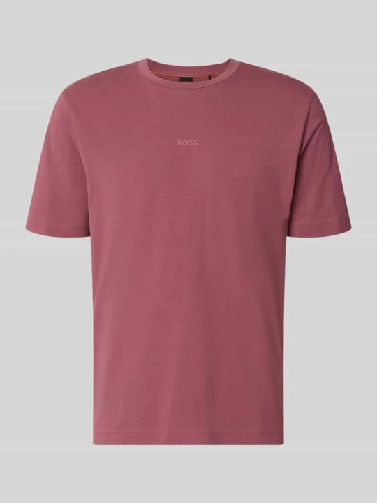 Zdjęcie produktu t-shirt o kroju relaxed fit z czystej bawełny model 'TCHUP' Boss Bordowy