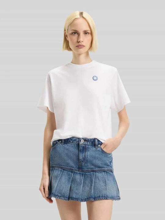 Zdjęcie produktu T-shirt o kroju relaxed fit z czystej bawełny model „VINTAGE TEE_B_1” Hugo Biały