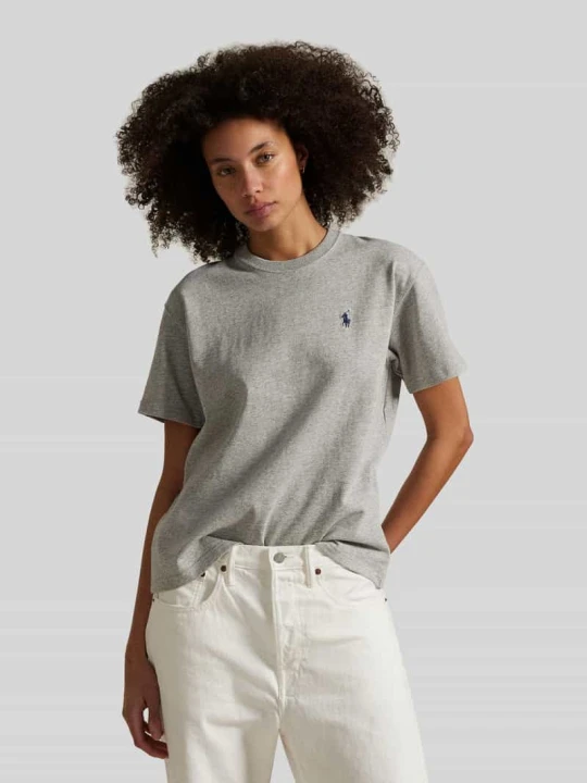 Zdjęcie produktu T-shirt o kroju relaxed fit z czystej bawełny Polo Ralph Lauren Średnioszary melanż