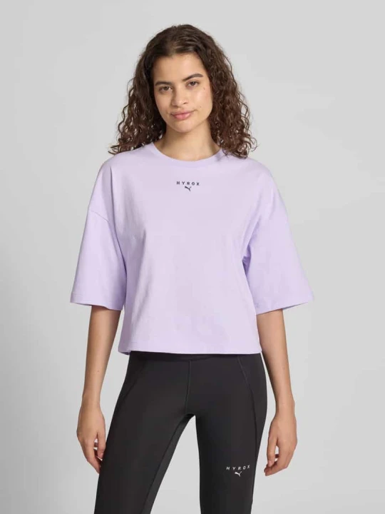 Zdjęcie produktu t-shirt o kroju relaxed fit z czystej bawełny Puma Jasnofioletowy