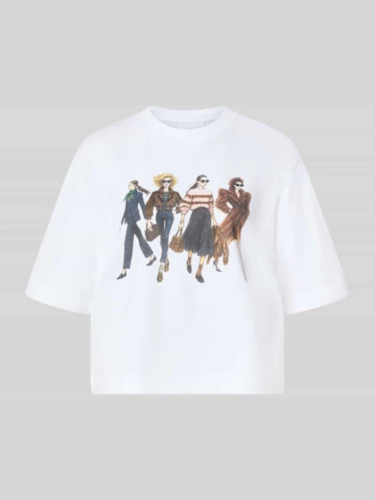 Zdjęcie produktu t-shirt o kroju relaxed fit z czystej bawełny Rich & Royal Biały