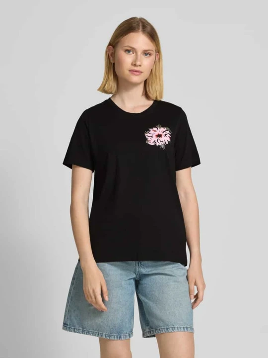 Zdjęcie produktu T-shirt o kroju relaxed fit z czystej bawełny s.Oliver czarny