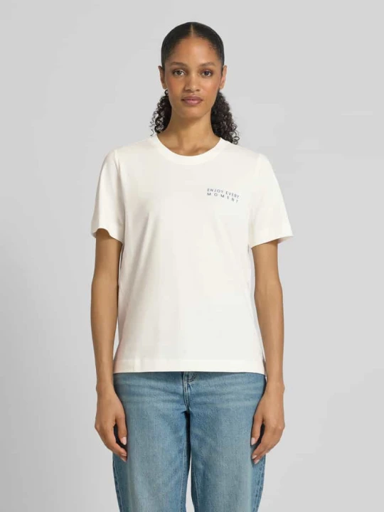 Zdjęcie produktu T-shirt o kroju relaxed fit z czystej bawełny s.Oliver Biały