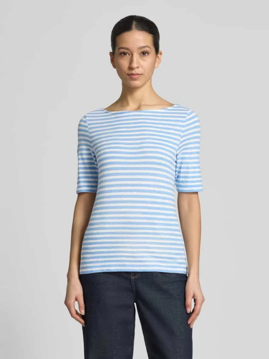Zdjęcie produktu T-shirt o kroju relaxed fit z czystej bawełny s.Oliver Błękitny