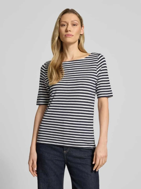 Zdjęcie produktu T-shirt o kroju relaxed fit z czystej bawełny s.Oliver Granatowy