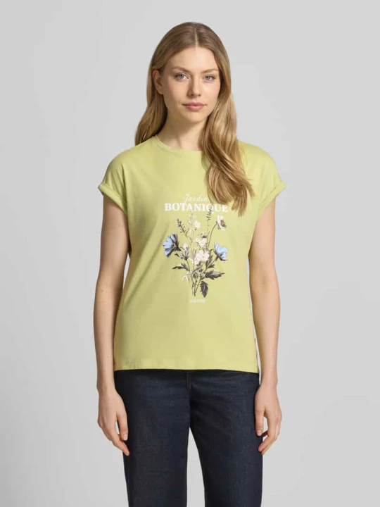Zdjęcie produktu T-shirt o kroju relaxed fit z czystej bawełny s.Oliver Jasnozielony