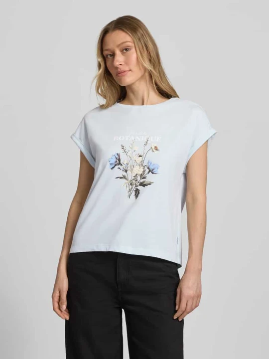 Zdjęcie produktu T-shirt o kroju relaxed fit z czystej bawełny s.Oliver Jasnoniebieski