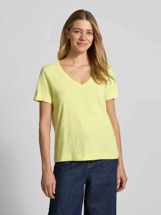 Zdjęcie produktu t-shirt o kroju relaxed fit z czystej bawełny s.Oliver Żółty