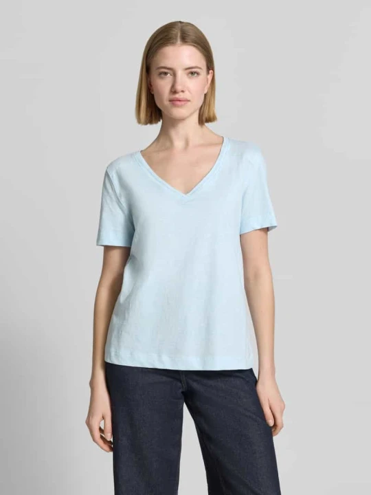 Zdjęcie produktu t-shirt o kroju relaxed fit z czystej bawełny s.Oliver Jasnoniebieski