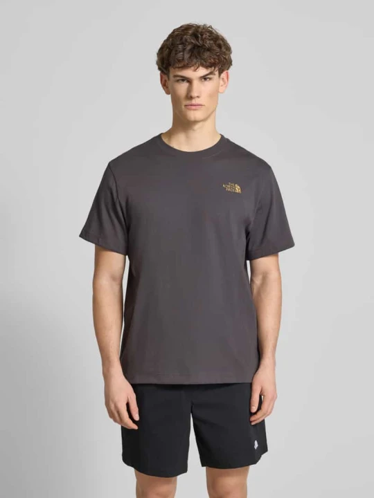 Zdjęcie produktu T-shirt o kroju relaxed fit z czystej bawełny The North Face Antracytowy