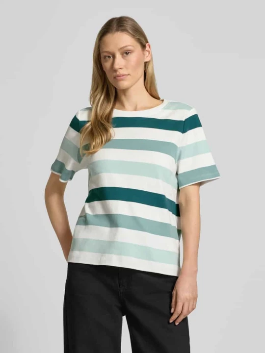 Zdjęcie produktu T-shirt o kroju relaxed fit z czystej bawełny Tom Tailor Miętowy
