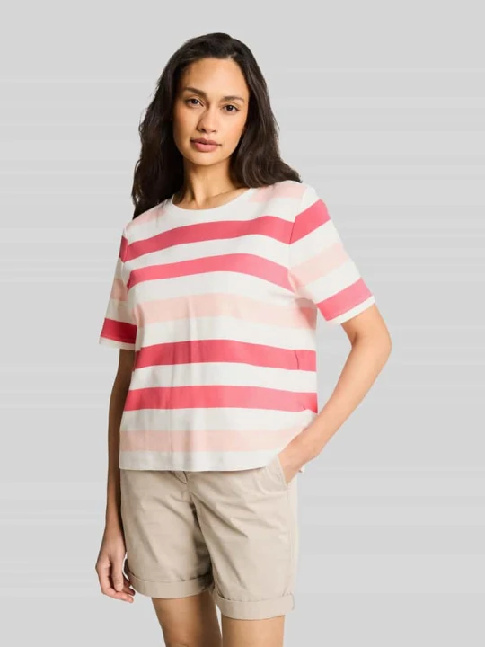 Zdjęcie produktu T-shirt o kroju relaxed fit z czystej bawełny Tom Tailor Koralowy