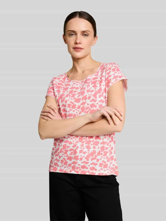 Zdjęcie produktu T-shirt o kroju relaxed fit z czystej bawełny Tom Tailor Mocnoróżowy