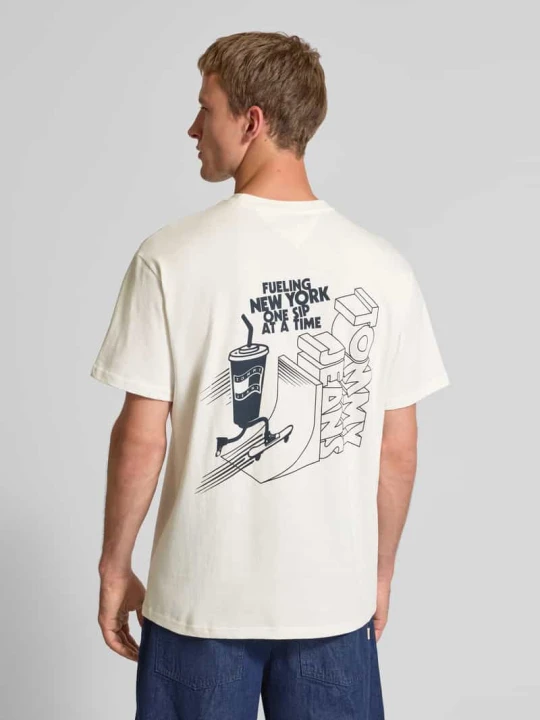 Zdjęcie produktu T-shirt o kroju relaxed fit z czystej bawełny Tommy Jeans Złamany biały