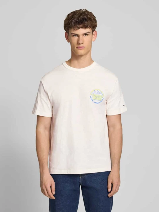 Zdjęcie produktu T-shirt o kroju relaxed fit z czystej bawełny Tommy Jeans Złamany biały