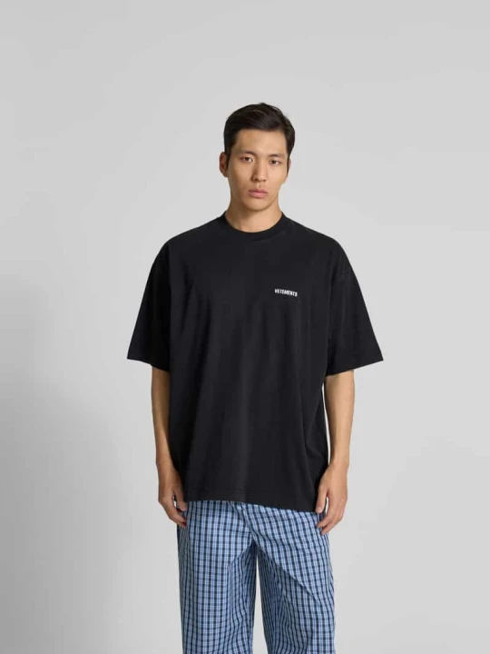 Zdjęcie produktu T-shirt o kroju relaxed fit z czystej bawełny Vetements Czarny