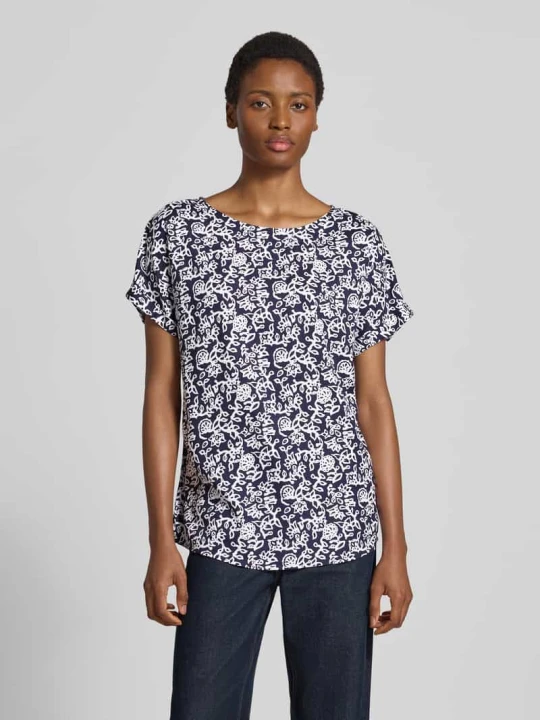 Zdjęcie produktu t-shirt o kroju relaxed fit z czystej wiskozy Christian Berg Antracytowy