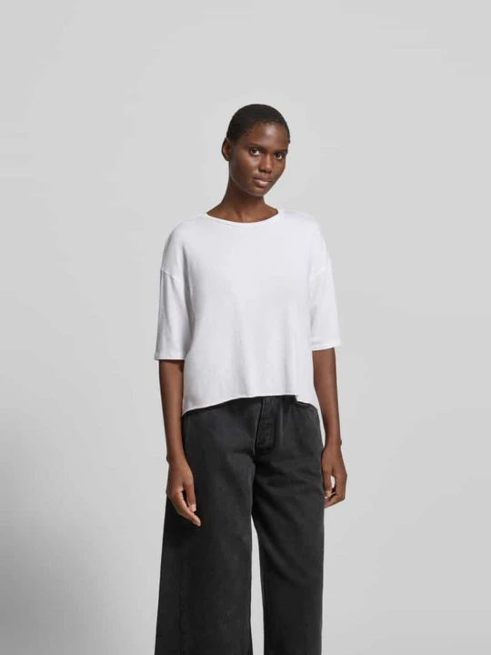 Zdjęcie produktu t-shirt o kroju relaxed fit z dodatkiem modalu Juvia Biały