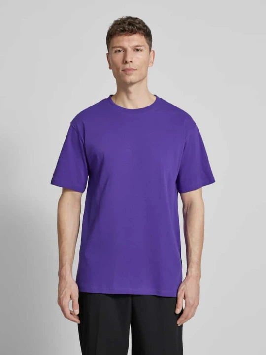 Zdjęcie produktu T-shirt o kroju relaxed fit z Mieszanka bawełny ekologicznej Model 'MAARKOS' ARMEDANGELS Purpurowy