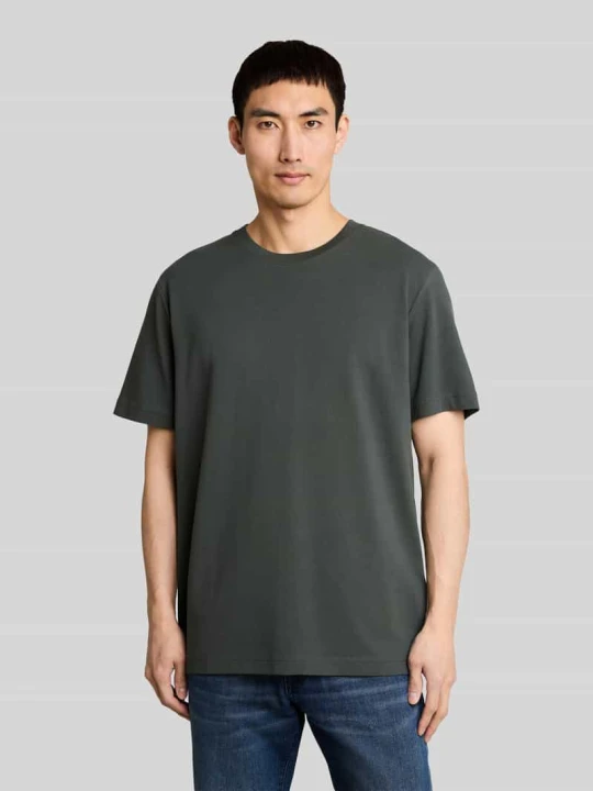 Zdjęcie produktu t-shirt o kroju relaxed fit z mieszanki bawełny Tom Tailor Oliwkowy