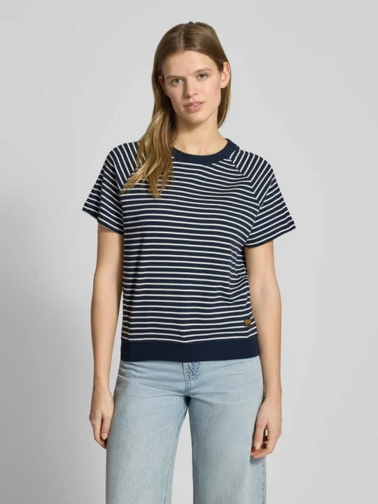 Zdjęcie produktu T-shirt o kroju relaxed fit z mieszanki bawełny z naszywką z logo G-Star Raw Złamany biały melanż