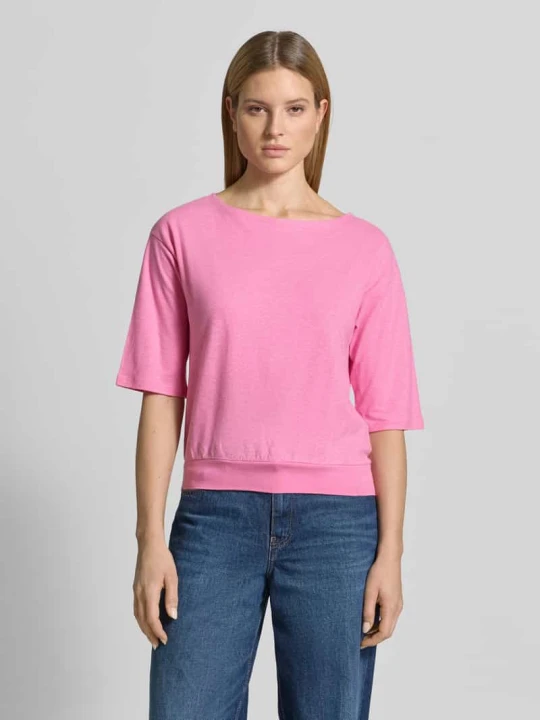 Zdjęcie produktu t-shirt o kroju relaxed fit z mieszanki konopi LANIUS Mocnoróżowy
