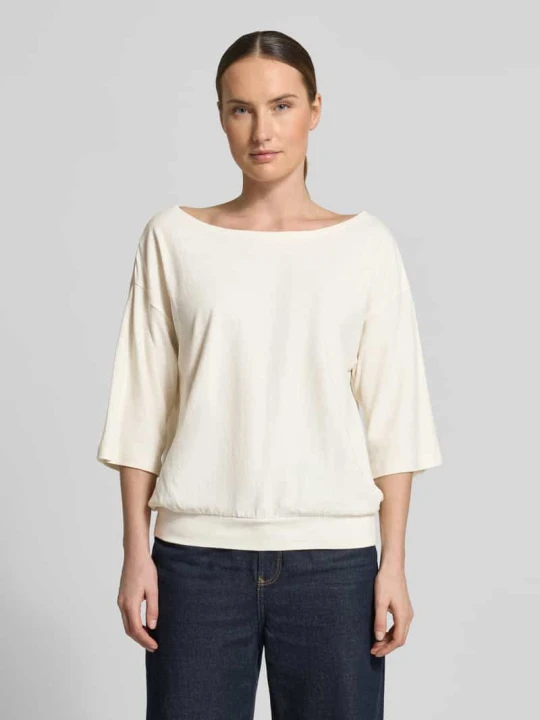 Zdjęcie produktu t-shirt o kroju relaxed fit z mieszanki konopi LANIUS Złamany biały