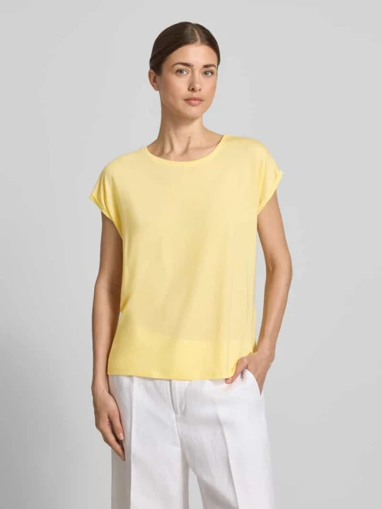 Zdjęcie produktu t-shirt o kroju relaxed fit z mieszanki lyocellu model 'AVA' Vero Moda Żółty
