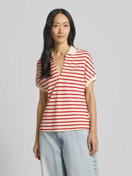 Zdjęcie produktu T-shirt o kroju relaxed fit z mieszanki lyocellu Tommy Hilfiger Czerwony