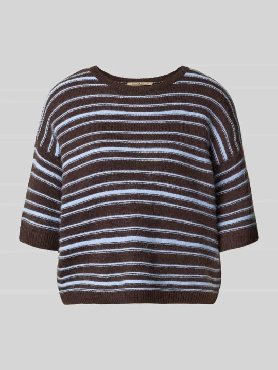 Zdjęcie produktu t-shirt o kroju relaxed fit z mieszanki wełny Smith & Soul Średniobrązowy