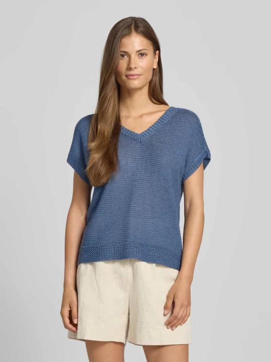 Zdjęcie produktu Sweter o kroju relaxed fit z mieszanki lnu i wiskozy model „Emari” Lauren Ralph Lauren Jasnoniebieski
