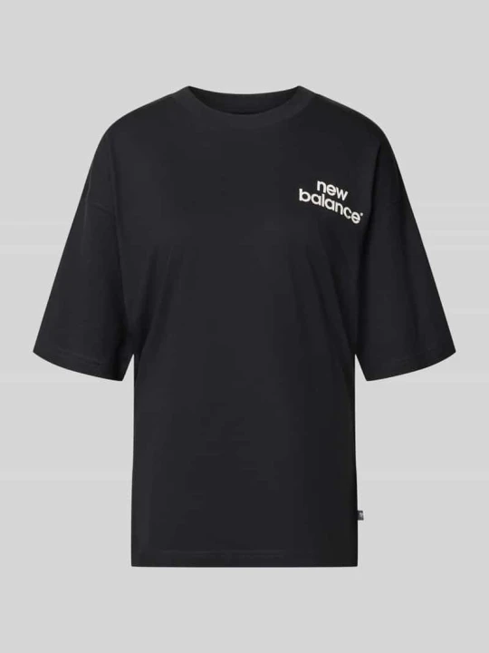 Zdjęcie produktu t-shirt o kroju relaxed fit z nadrukiem z logo model 'INTELLIGENT' New Balance Czarny
