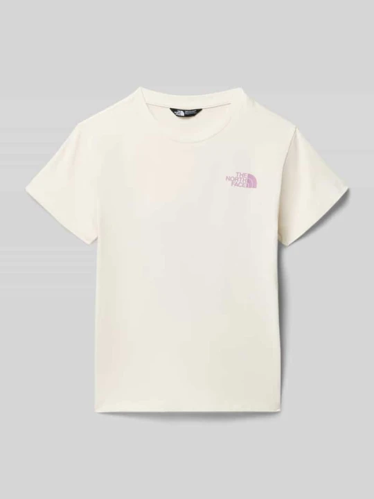 Zdjęcie produktu t-shirt o kroju relaxed fit z nadrukiem z logo model 'Voyage' The North Face Écru