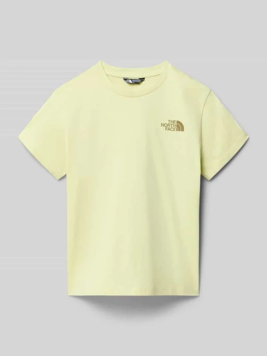 Zdjęcie produktu t-shirt o kroju relaxed fit z nadrukiem z logo model 'Voyage' The North Face Jasnożółty