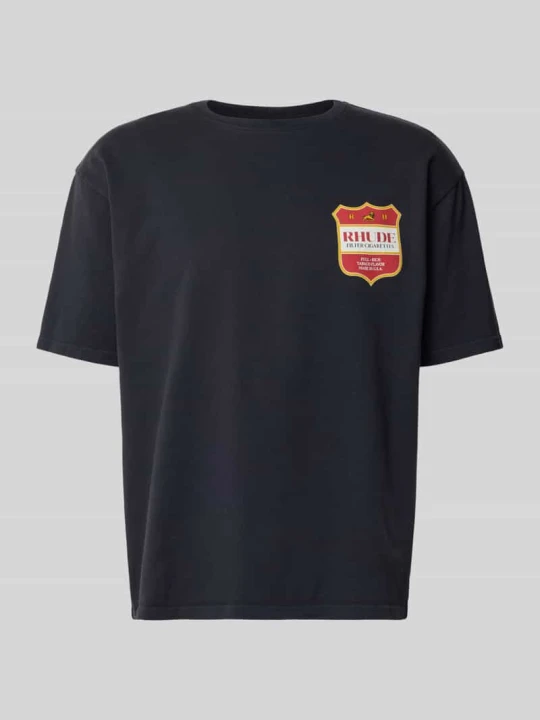 Zdjęcie produktu t-shirt o kroju relaxed fit z nadrukiem z logo Rhude Czarny
