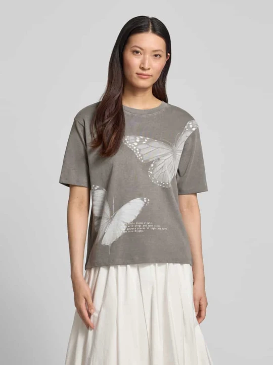 Zdjęcie produktu t-shirt o kroju relaxed fit z nadrukiem z motywem Jake*s Średnioszary