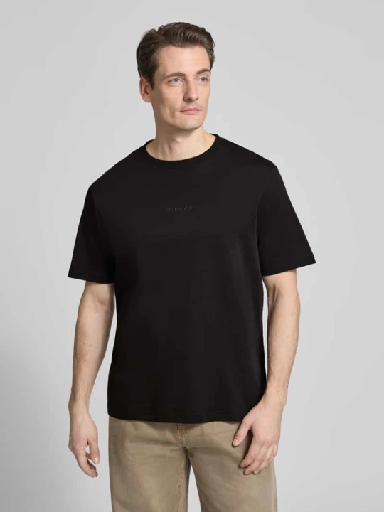 Zdjęcie produktu T-shirt o kroju relaxed fit z okrągłym dekoltem Antony Morato Czarny