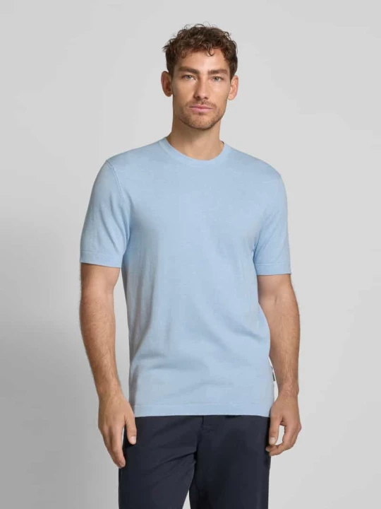 Zdjęcie produktu T-shirt o kroju relaxed fit z okrągłym dekoltem lindbergh Jasnoniebieski
