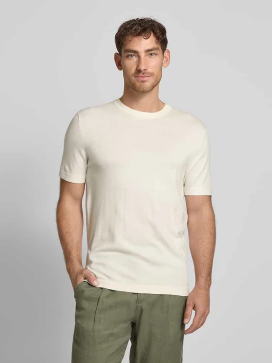 Zdjęcie produktu T-shirt o kroju relaxed fit z okrągłym dekoltem lindbergh Złamany biały