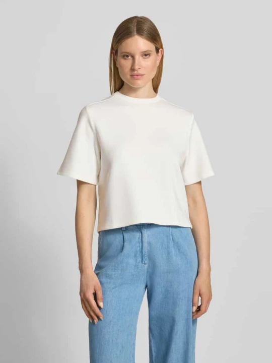 Zdjęcie produktu T-shirt o kroju relaxed fit z okrągłym dekoltem model 'Maelee' MSCH Copenhagen Złamany biały