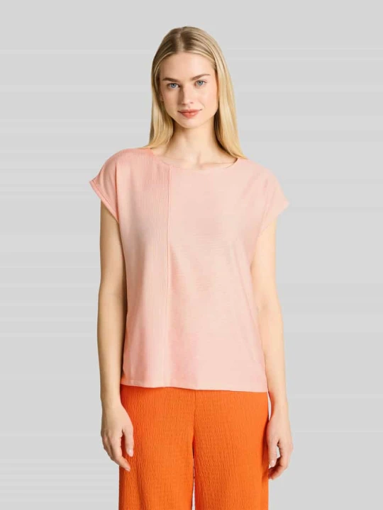 Zdjęcie produktu t-shirt o kroju relaxed fit z okrągłym dekoltem Tom Tailor Morelowy