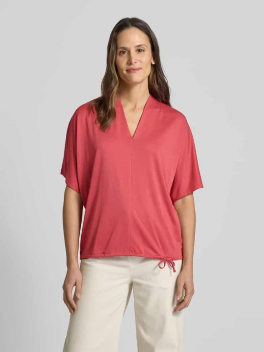 Zdjęcie produktu T-shirt o kroju relaxed fit z rękawami nietoperzami Tom Tailor Czerwony