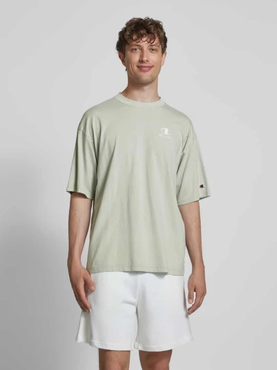 Zdjęcie produktu T-shirt o kroju relaxed fit z wyhaftowanym logo Champion Miętowy