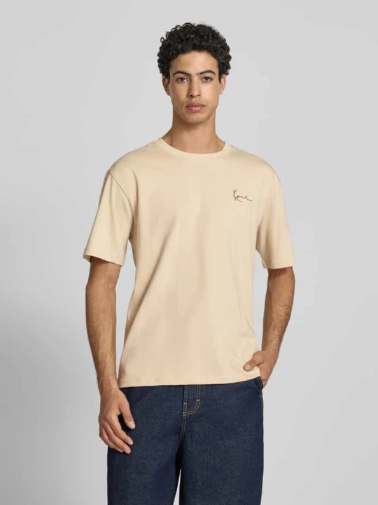 Zdjęcie produktu t-shirt o kroju relaxed fit z wyhaftowanym logo Karl Kani Écru