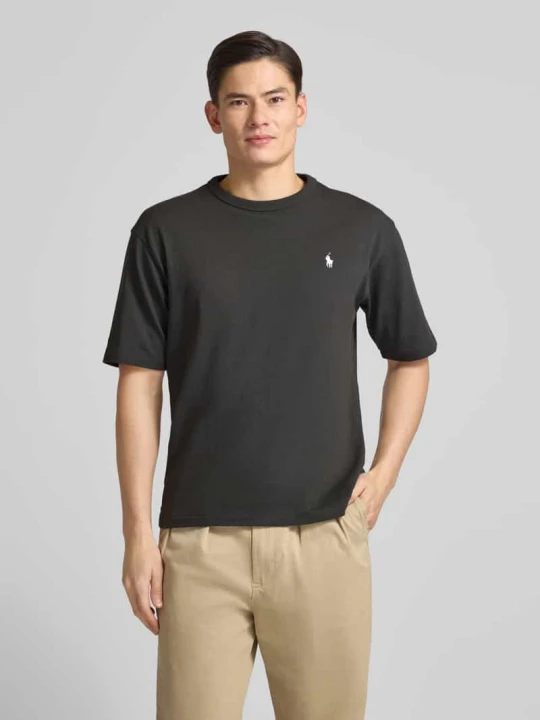 Zdjęcie produktu T-shirt o luźnym kroju z czystej bawełny Polo Ralph Lauren Antracytowy