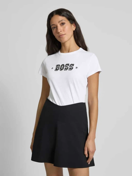 Zdjęcie produktu T-shirt o kroju Slim Fit z czystej bawełny Boss Biały